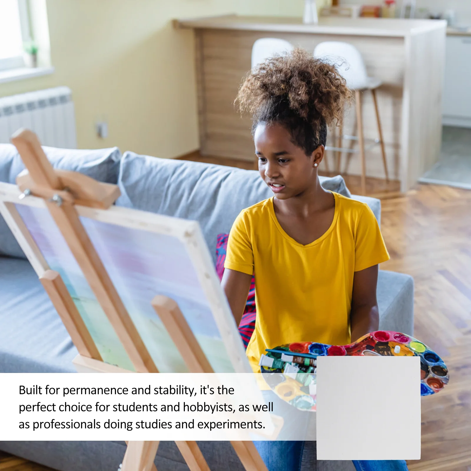 

4pcs Oil Painting Canvas Panels 20X20Cm White Artist Canvas Boards For Acrylics Tempera Art Projects Archival Non-Acidic Quality