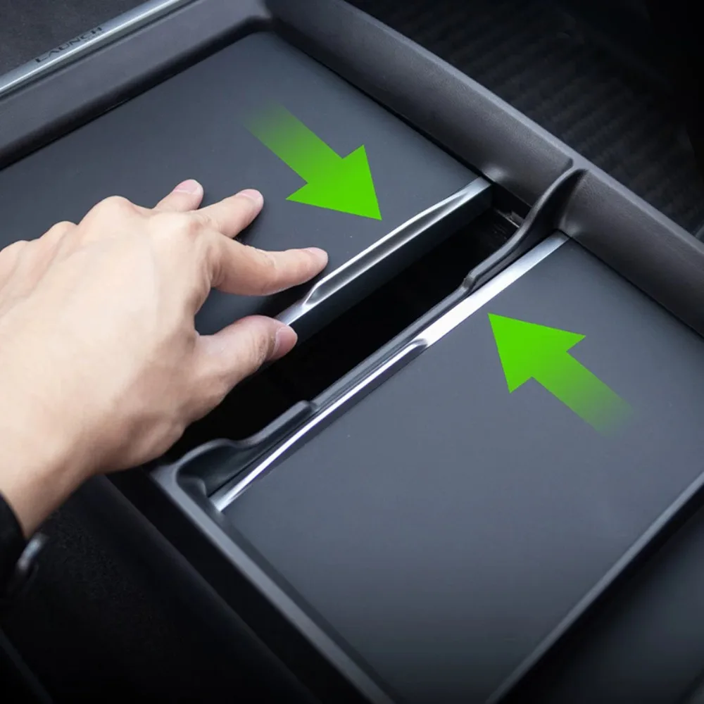 Anti Slip Center Console Storage Tray For Tesla Juniper Model 3/Y/YL Armrest Box Organizer Car Interior Accessories Console Rack - view 5