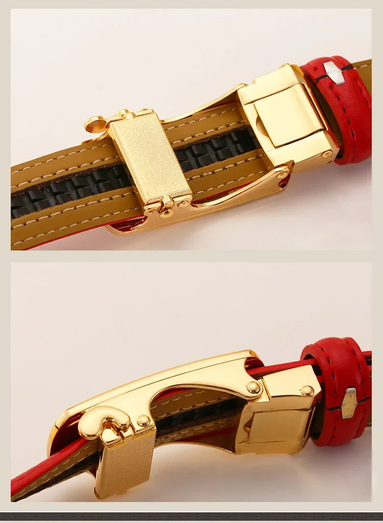 2.4 2.8 3.0 3.5 Width Belt No Buckle for Automatic Buckle PU Leather Belts Without Buckle for Men Women No Buckle 4 Size Wide