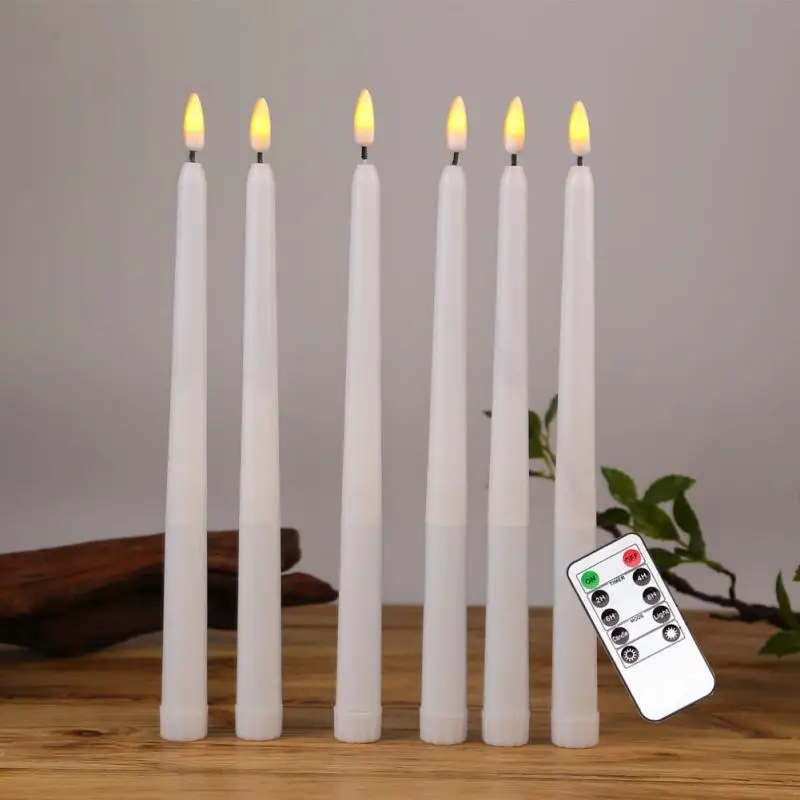 

Christmas Halloween Led Candle Flameless Taper Flickering Candles Light Remote Control Flame Lamp Flameless Decorative Candles