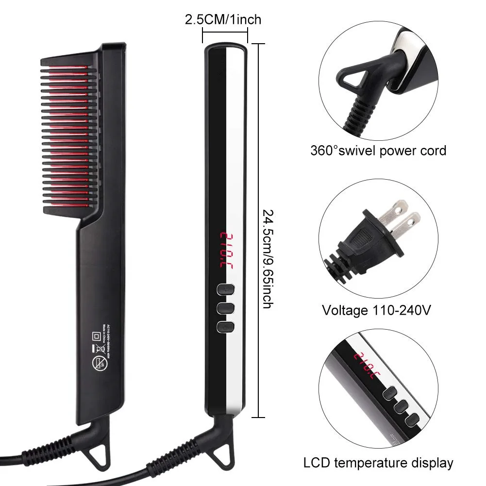 

Ladies Straight Hair Comb Men's Multifunctional Hairstyle Comb Personal Care Men's Beard Styling Comb