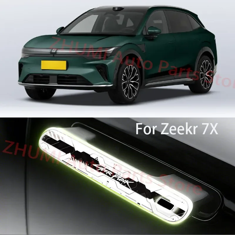 For Zeekr 7X handle cover modified decorative accessories epoxy luminous door handle protective patch film sticker