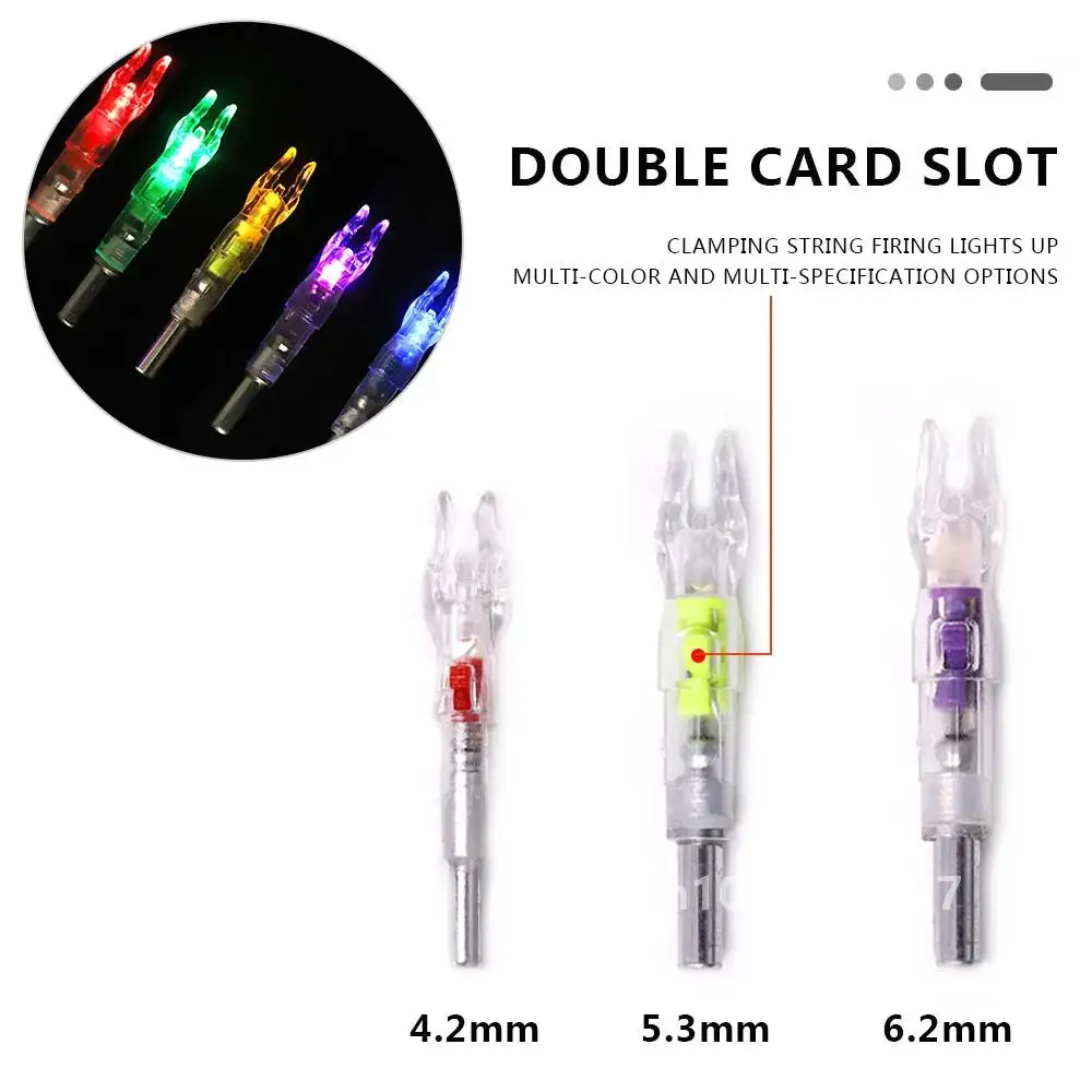 

3pcs Automatically LED Nock For ID 4.2 5.2 6.2 7.6 MM Archery Bow String Lighted Activated Nocks Arrow Accessory Hunting