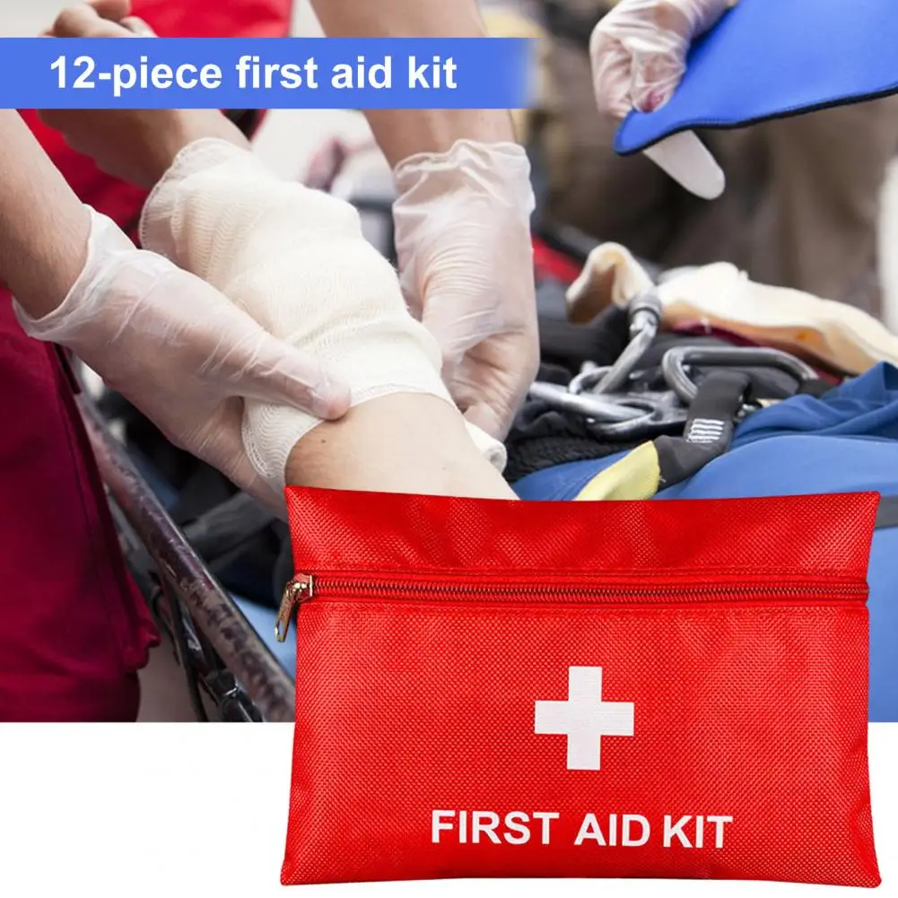 12Pc Portable First Aid Kit Combination Travel Outdoor Camping Useful Medicine Storage Bag Emergency Camping Hiking Survival Bag