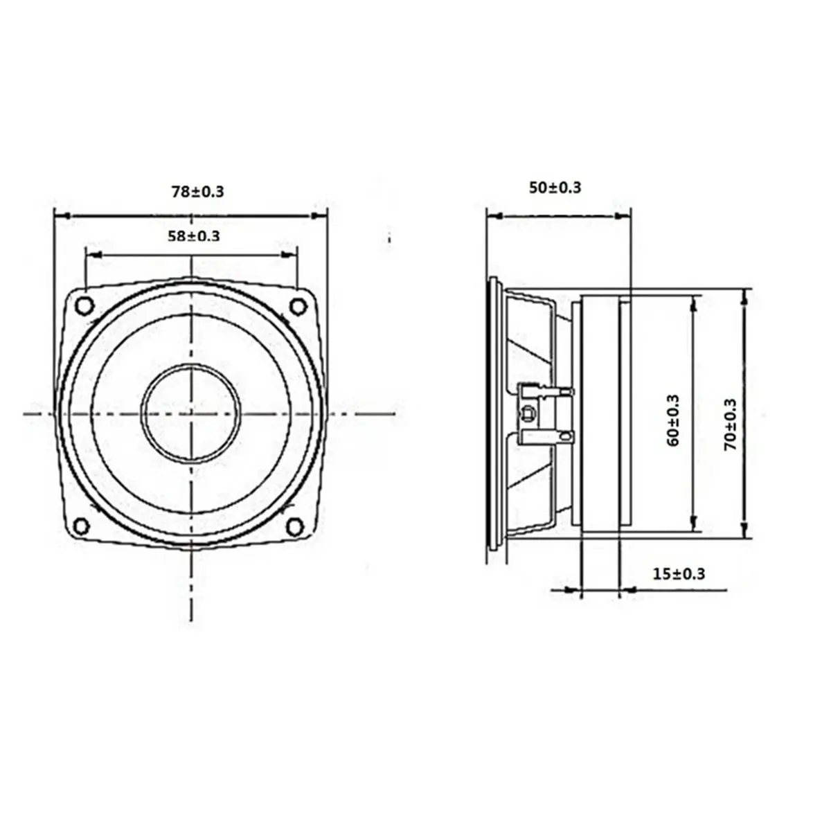 2PCS 3Inch 4Ohm 20W Subwoofer Speaker Unit 78mm Loudspeaker DIY HiFi Bluetooth Speaker Drivers