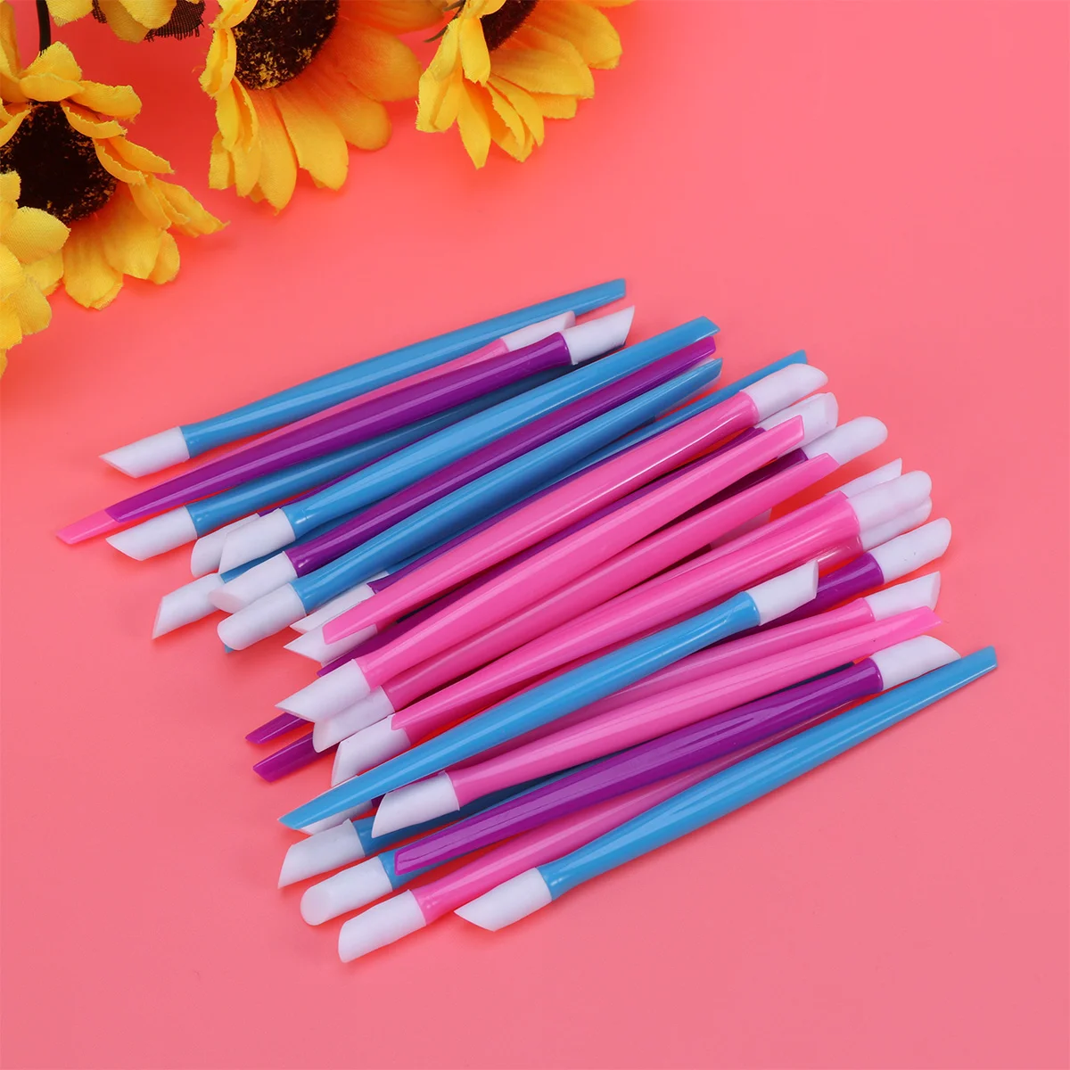 36pcs Plastic Manicure Dead Skin Remover Stick Nail Cuticle Pusher Professional Manicure Cleaning Stick for Home Store