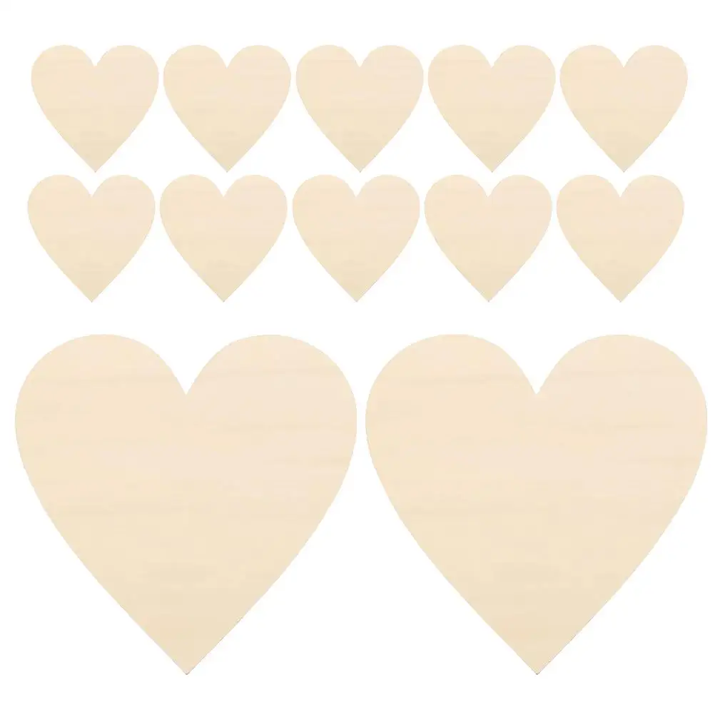 

30pcs Heart Wood Chips Blank Wooden Hearts for Crafts Home Decor Wood Hearts For Crafts DIY Sewing Accessories