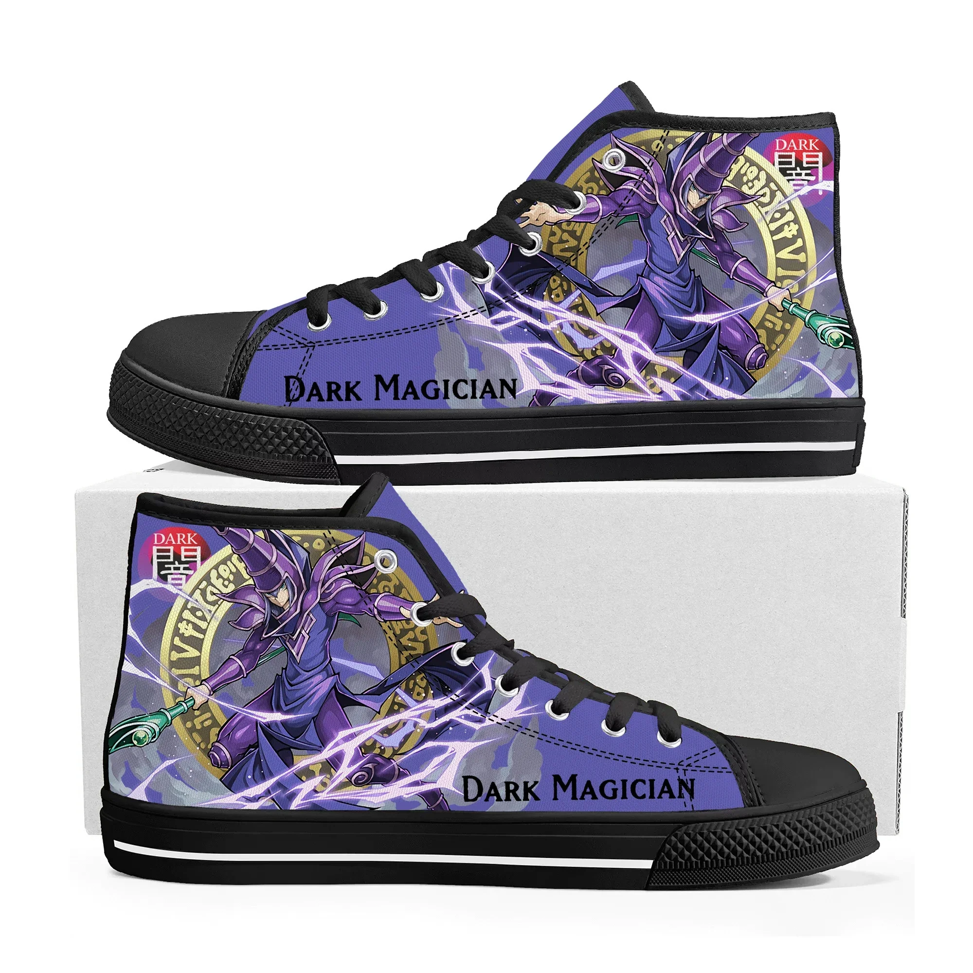 Yu-Gi-Oh Yami Mutou Dark Magician Girl High Top Sneakers Mens Womens Teenager Canvas Sneaker Casual Couple Shoes Custom Shoe