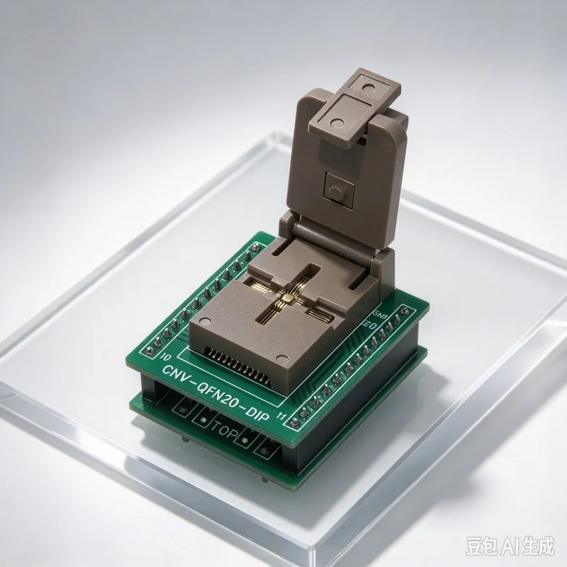 Adapter CNV-QFN20-DIP QFN20 to DIP for 0.4mm Pitch 3X3MM Burn In Socket