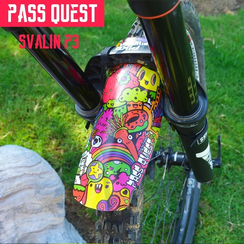 PASS QUEST Mountain Bike Mudguard Suit for 26/27.5/29in Bike Fork AM DH FR ENDURO DIY Bike Fender Bicycles Accessories