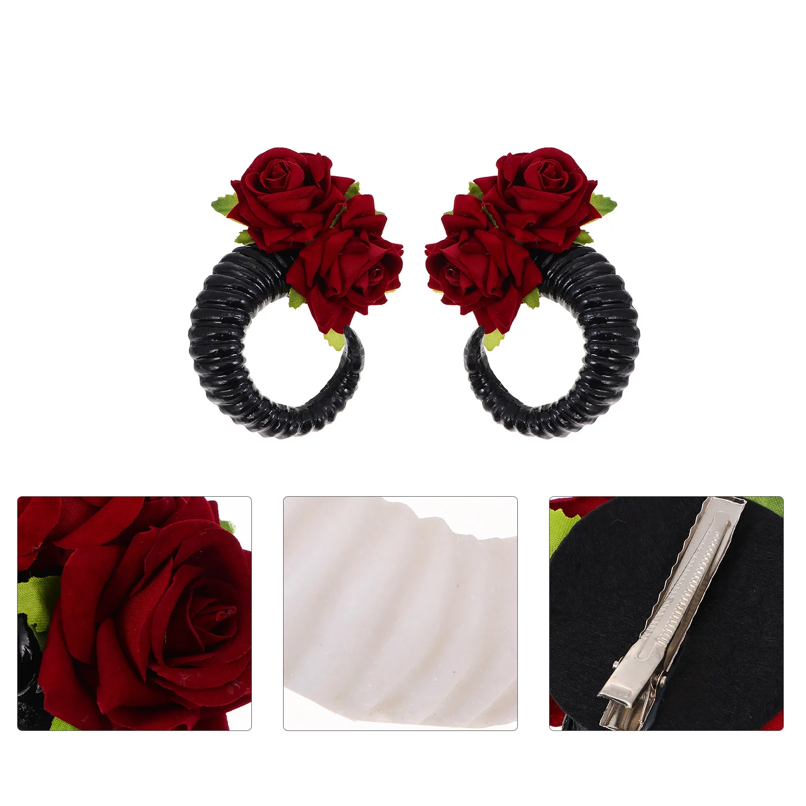 

1 Pair Halloween Gothic Festival Headband Cosplay Hairband Decorative Horn Headdress Party Photo Prop For Women Costume Event