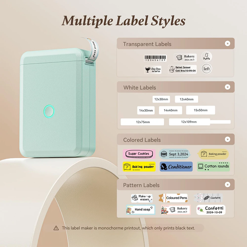 Niimbot D110 Mini Portable Thermal Printer Handheld Adhesive Label Printer Pocket Wireless Bluetooth Inkless Sticker Labeller