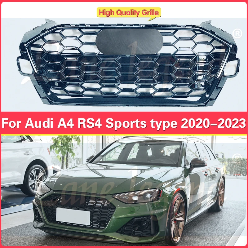 

Factory supply Car Front Bumper Grille for Audi RS4 for A4L/A4 2020 2021 2022 2023 (Refit for RS4 Style) Car Accessories tools