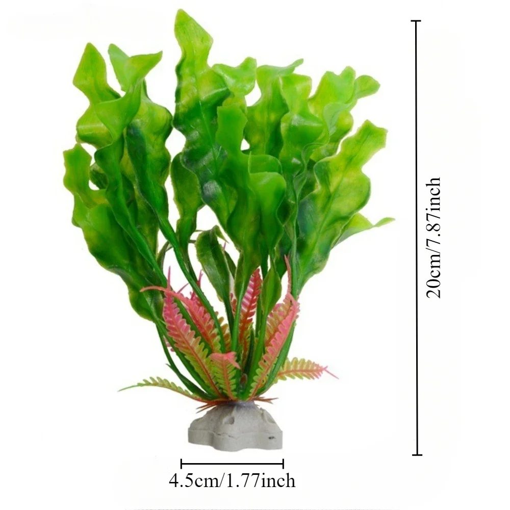 인공 수족관 식물 수조 장식, 플라스틱 잔디 장식, 수중 수생 잡초 관람 장식