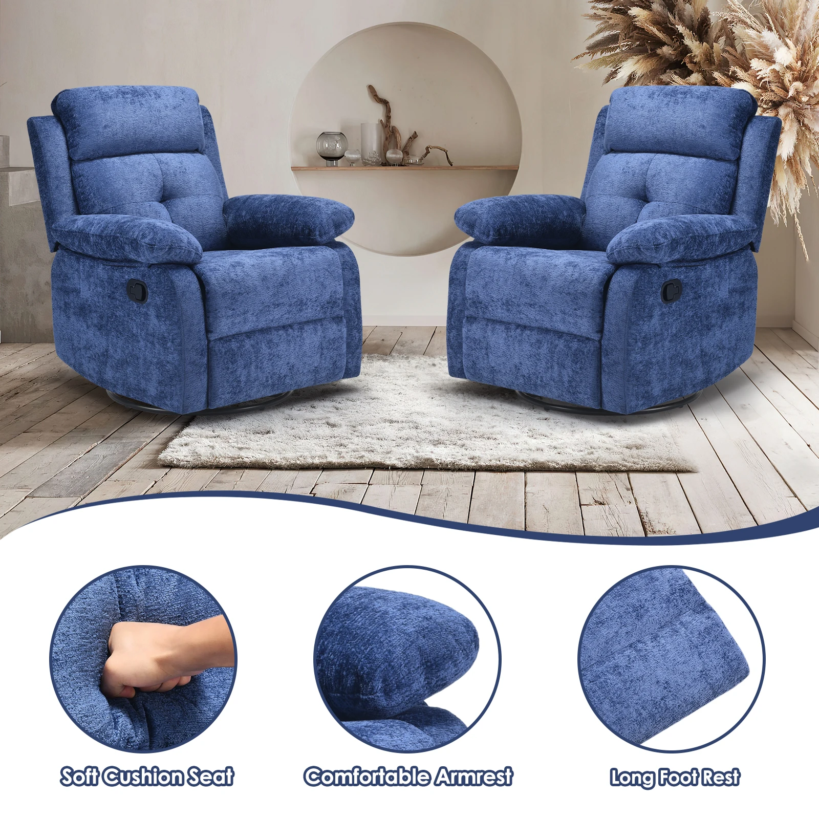 Sillón Reclinable Giratorio Pe - Rocking Chair Nursery reseña y precio