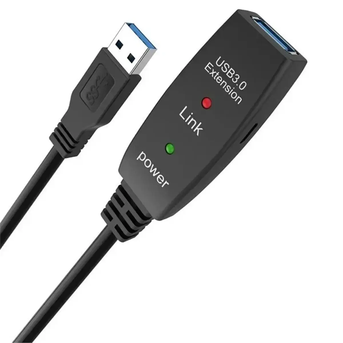 DT75BG Active USB 3.0 Extension Cable 10M with Amplifier USB 3.0 Type A Male to Female USB 3.0 Extender Repeater Cable Cord