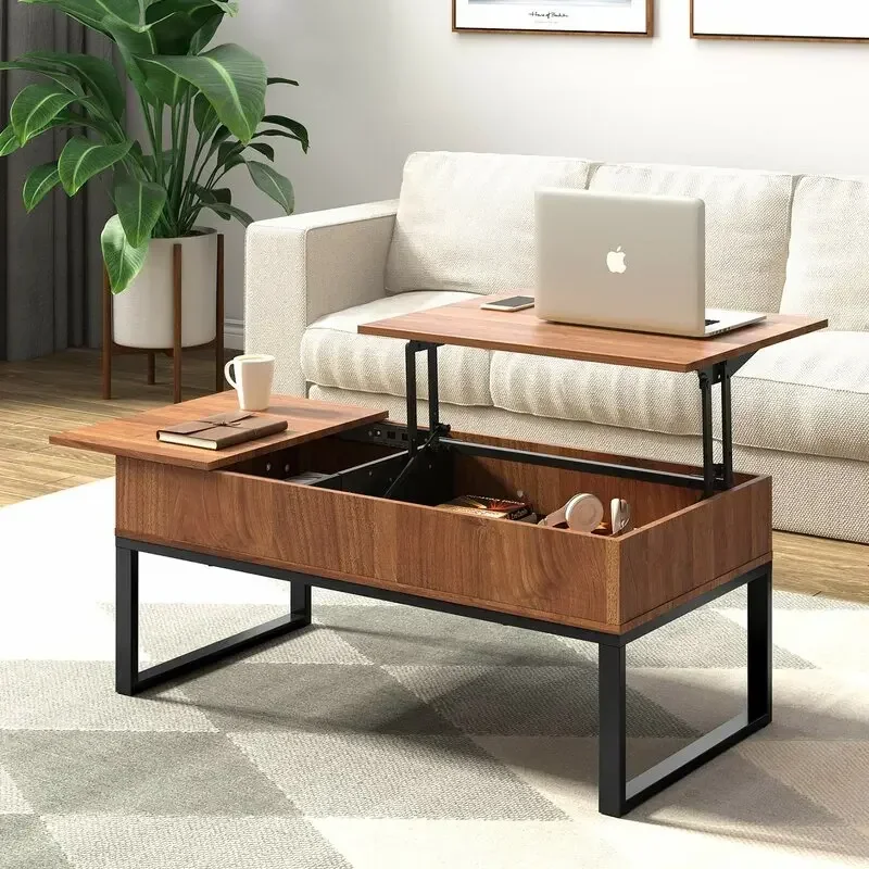 STLFLift Top Coffee Table Center Table with Hidden Storage Compartments for Living Room Rising Tabletop Dining Table