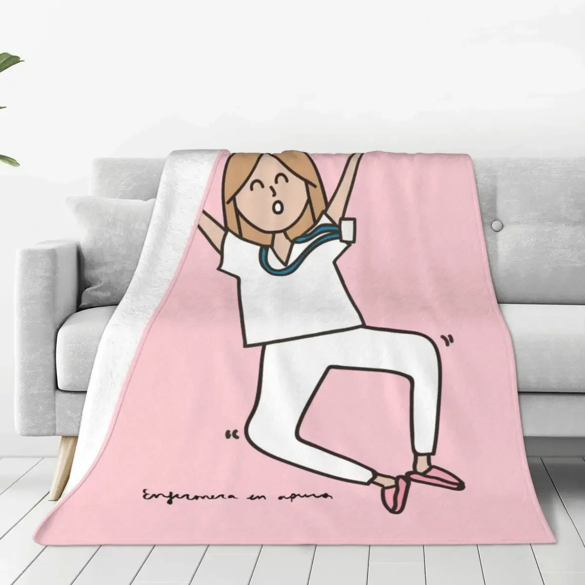 Gift for Doctor Nurse Blanket for Noon Nap Enfermera En Apuros Merchandise Flannel Sofa Throw Blankets Relax Soft for Office