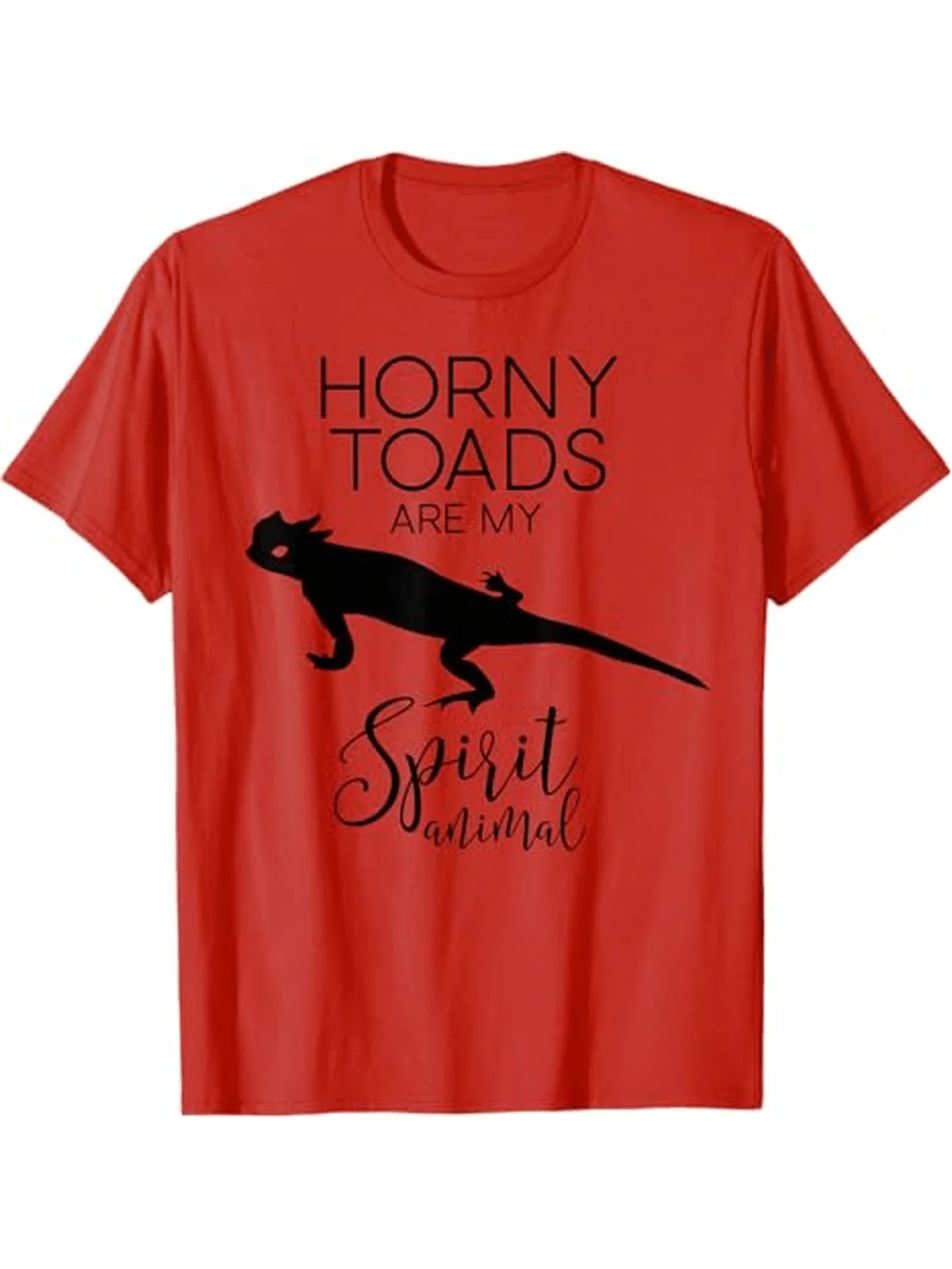 

Funny Horny Toads Are My Spirit Animal T-Shirt 100% Cotton O-Neck Short Sleeve Summer Casual Mens T-shirt Streetwear