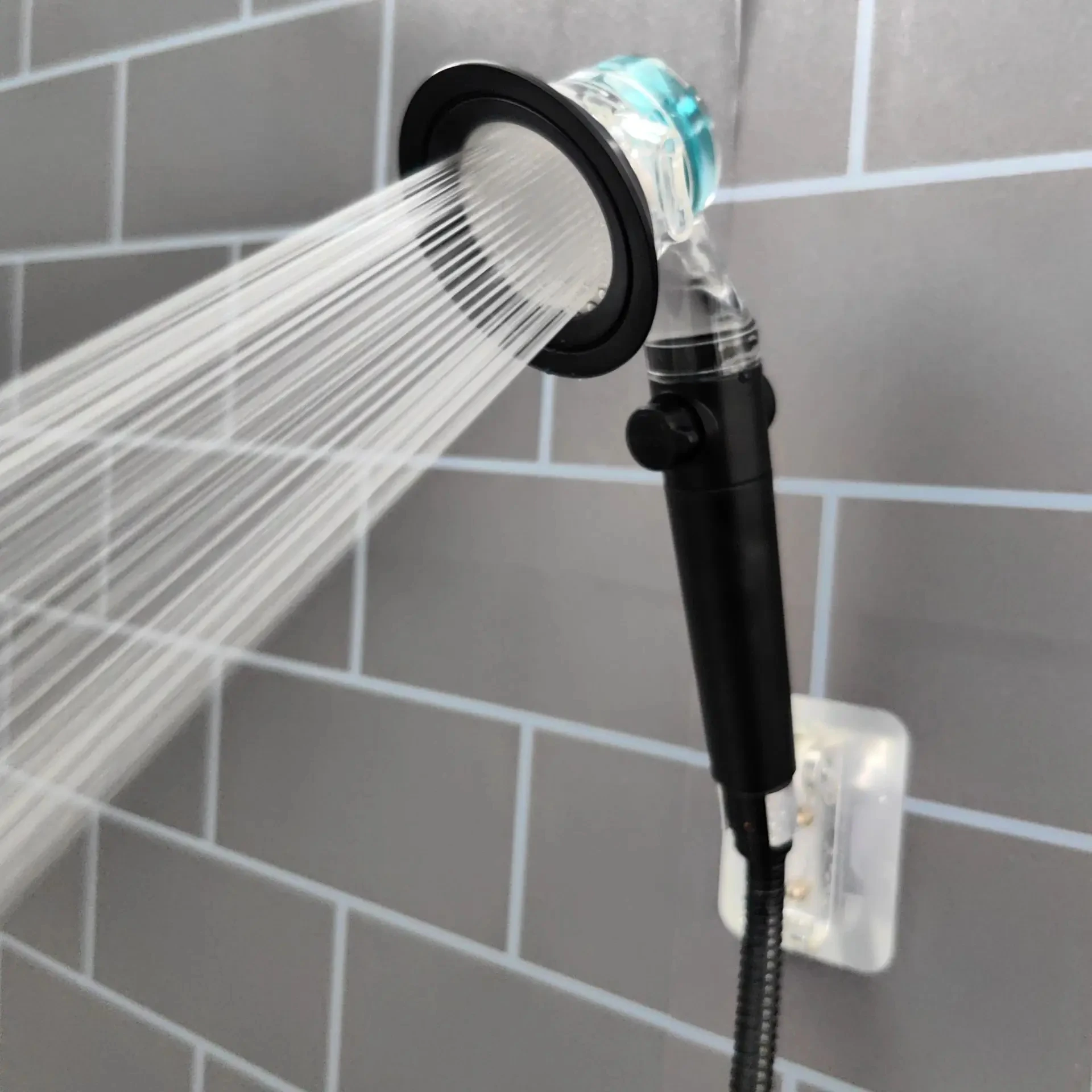 Turbo Propeller High Pressure Shower Head With Filter 3 Modes  Large Flow Pressurized Spray Nozzle Rainfall Bathroom Shower