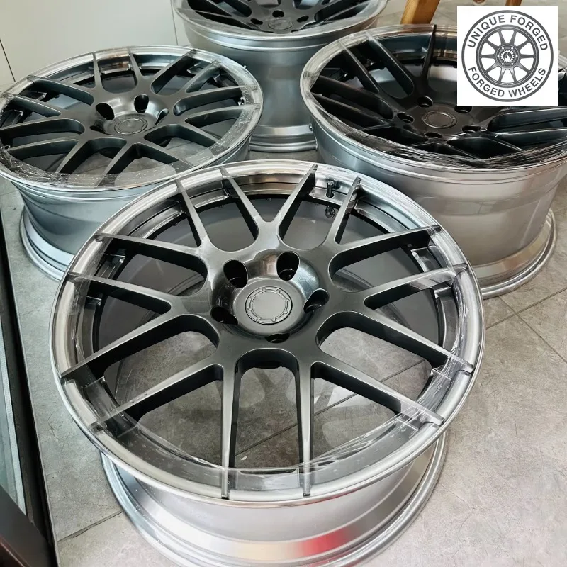 26 Style Matte Gunmetal Y Spoke Polished Lip 17‑24 Inch 5x112 5x114.3 5x120 5x100 Custom Forged Wheels For BMW For Supra For Civ