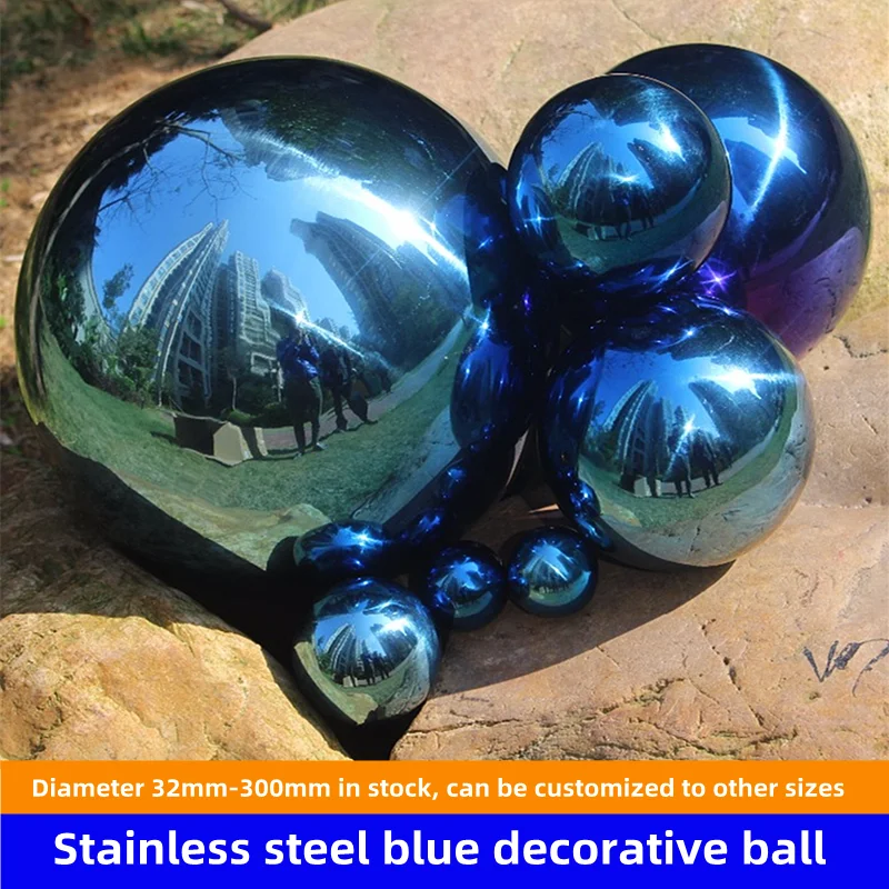 

Stainless Steel Hollow Ball for Decoration, Interior Furnishing articles, Garden Decoration, Blue Ball, 32mm-500mm Diameter