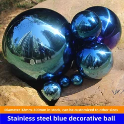 Stainless Steel Hollow Ball for Decoration, Interior Furnishing articles, Garden Decoration, Blue Ball, 32mm-500mm Diameter