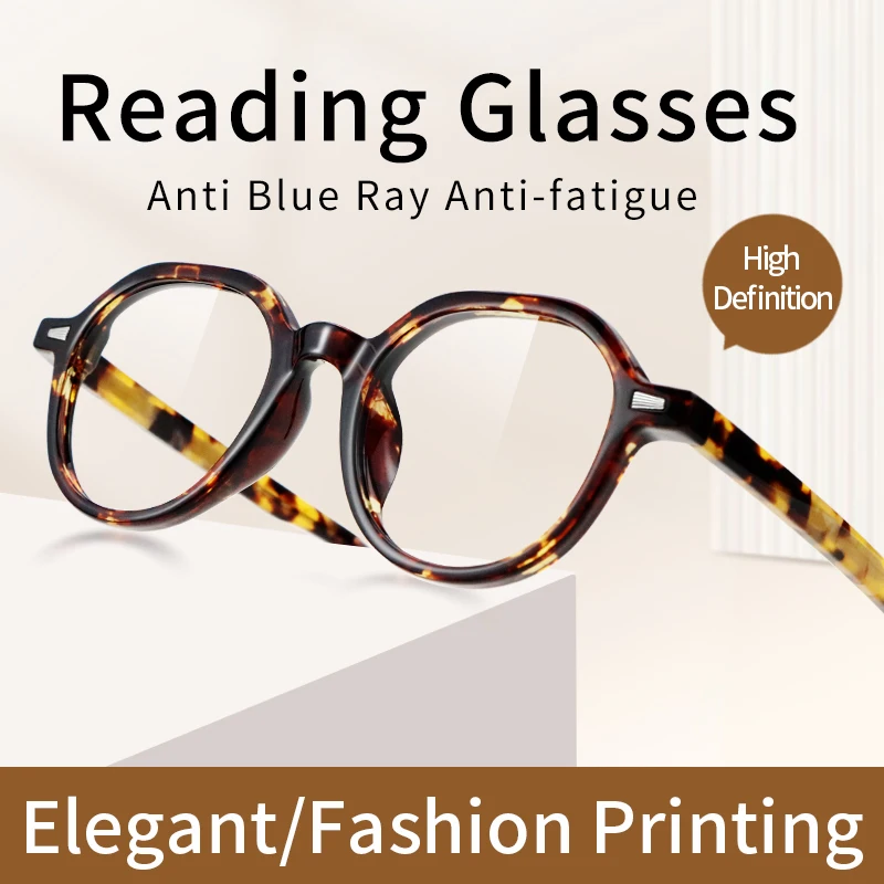 

Ladies Reading Glasses Women,Computer Anti Blue Ray Anti-fatigue , Fashion Clear Readers Anti UV Ray Stylish Readers Tortoise