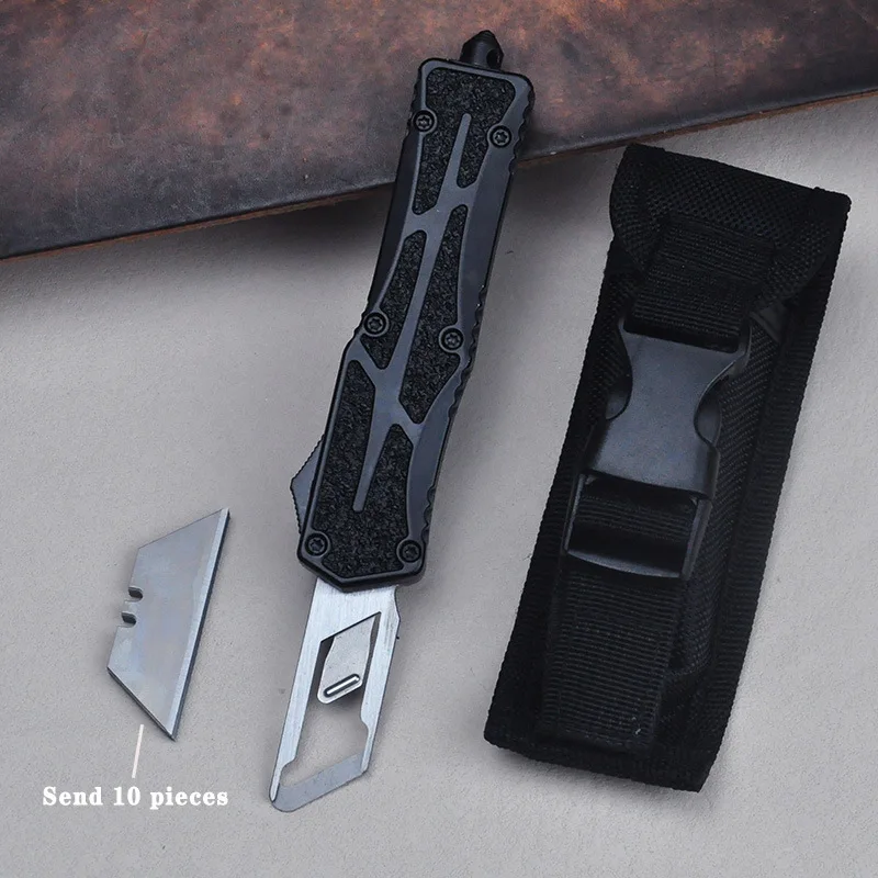 Kunstmesser, Multifunktionsmesser. Hochwertige Geschenkbox-Verpackung, mit 10 Klingen und einer Nylon-Messerhülle als Geschenk. – Detail 13