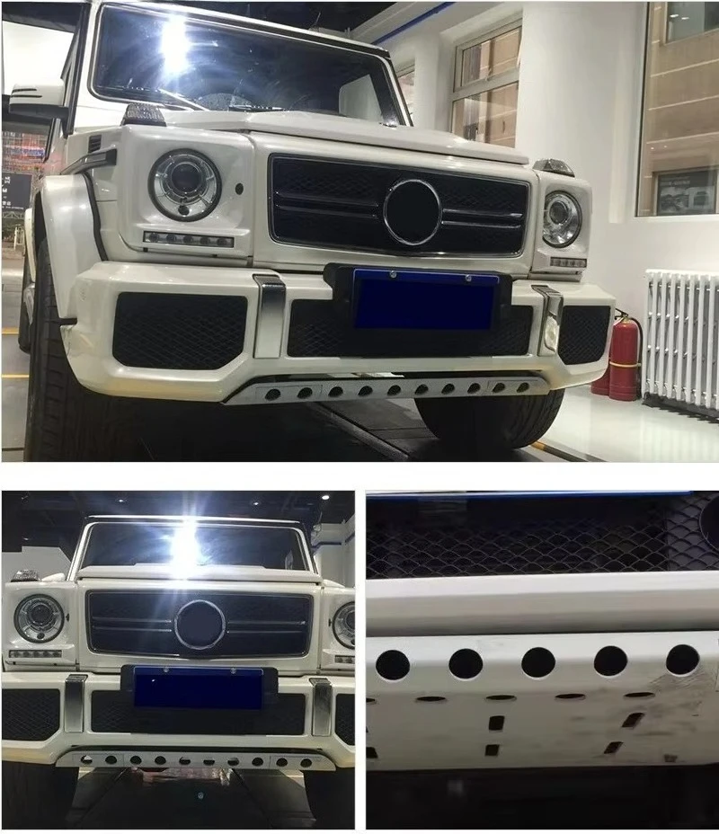 Front Bumper Protector for G Class W463 G63 G65 G500 Car Front Skid Plate Aluminum Material