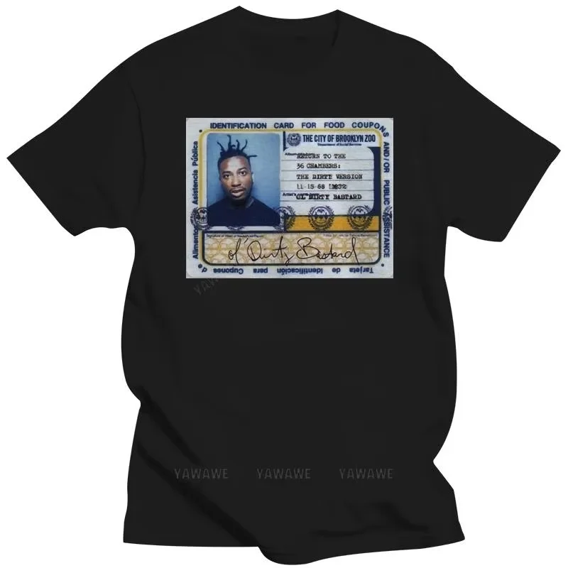 Men's Casual Fashion T-shirt Summer T-shirt Men's Dirty Bastard ODB Rap Hip-hop Logo Black and White T-shirt Shirt T-shirt S-4XL