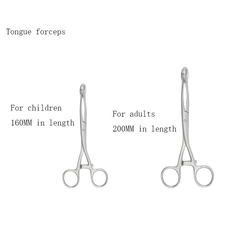 Zacisk kliniczny kleszcze do języka ze stali nierdzewnej kleszcze obiektowe otwarty zacisk kleszcze do języka sprzęt medyczny kleszcze do języka