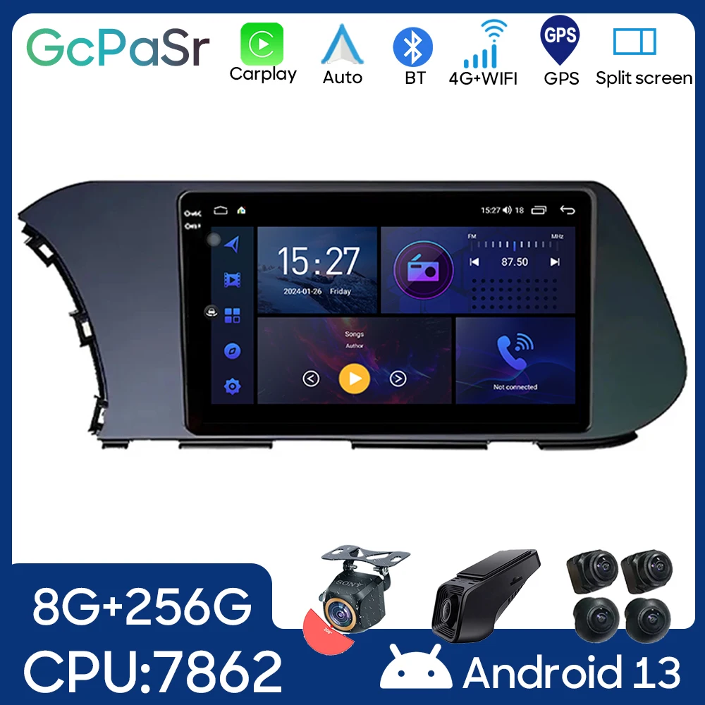 

Android13 For Hyundai I20 2021 - 2022 Car Radio Video Player Multimedia Navigation Carplayer 5G Wifi GPS BT CPU Auto NO 2din DVD