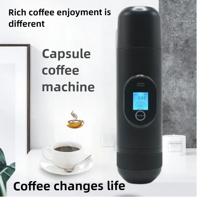 

Удобная бытовая капсульная кофемашина, полностью автоматическая электрическая кофемашина с беспроводной экстракцией, перезаряжаемая, с ЖК-дисплеем