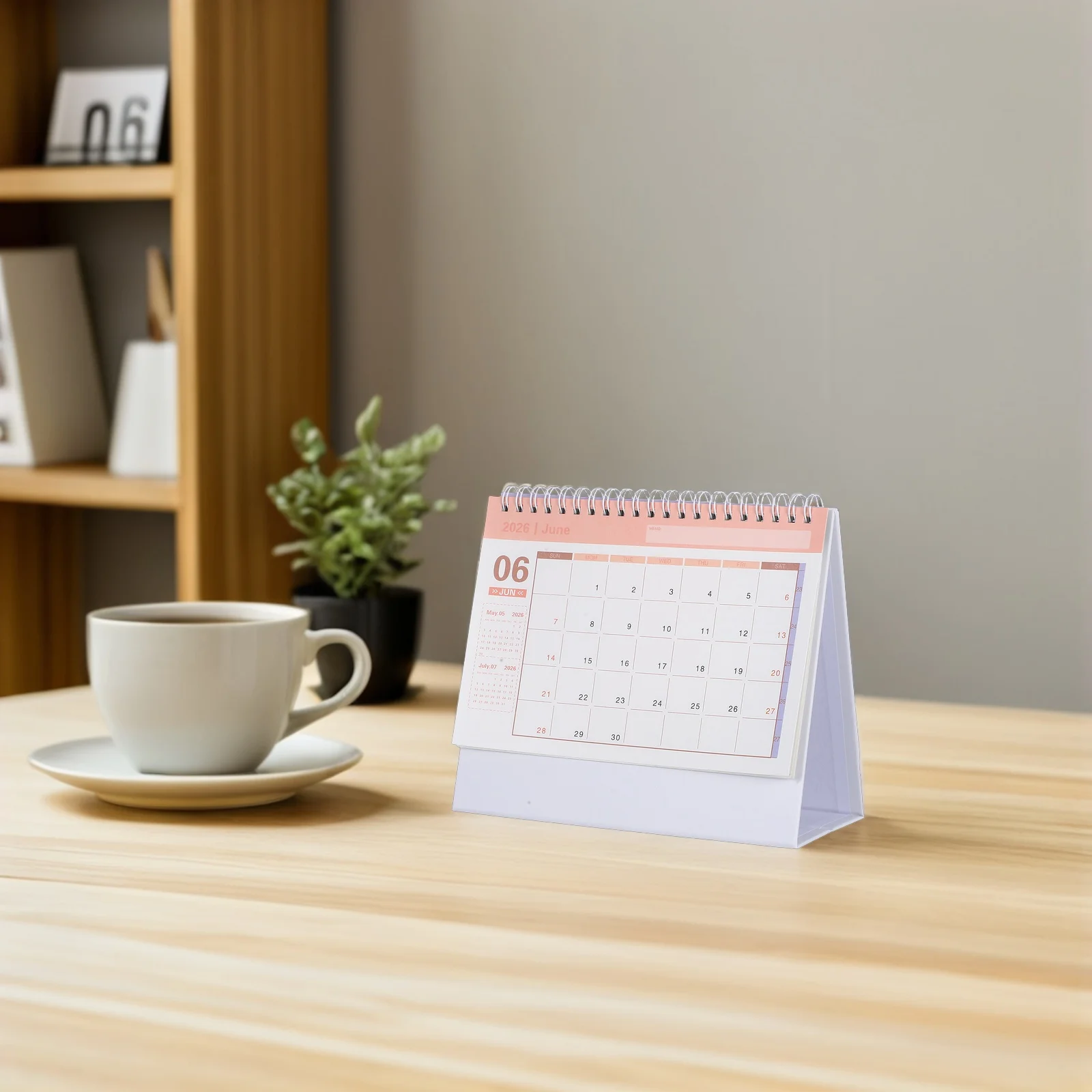 

2026 Mini Desk Calendar Foldable Stand Up Thick Paper 18 Months Schedule Planner For Home Office School 2026 Small