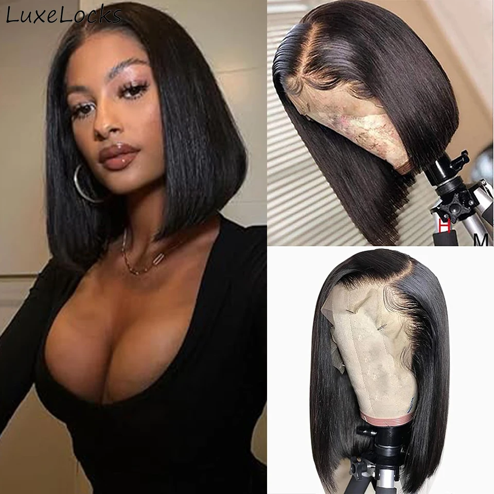 

13x4 Lace Frontal Human Hair Wigs Short Bob Wigs Lace Front Human Hair Wigs for Women Natural Color Glueless Wigs Daily Use Hair