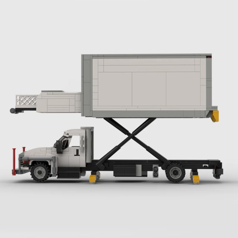 City Car Model MOC Building Bricks Scissor Lift Box Truck Modular Technology Holiday Gifts Assemble Toys Suit Display QWERT