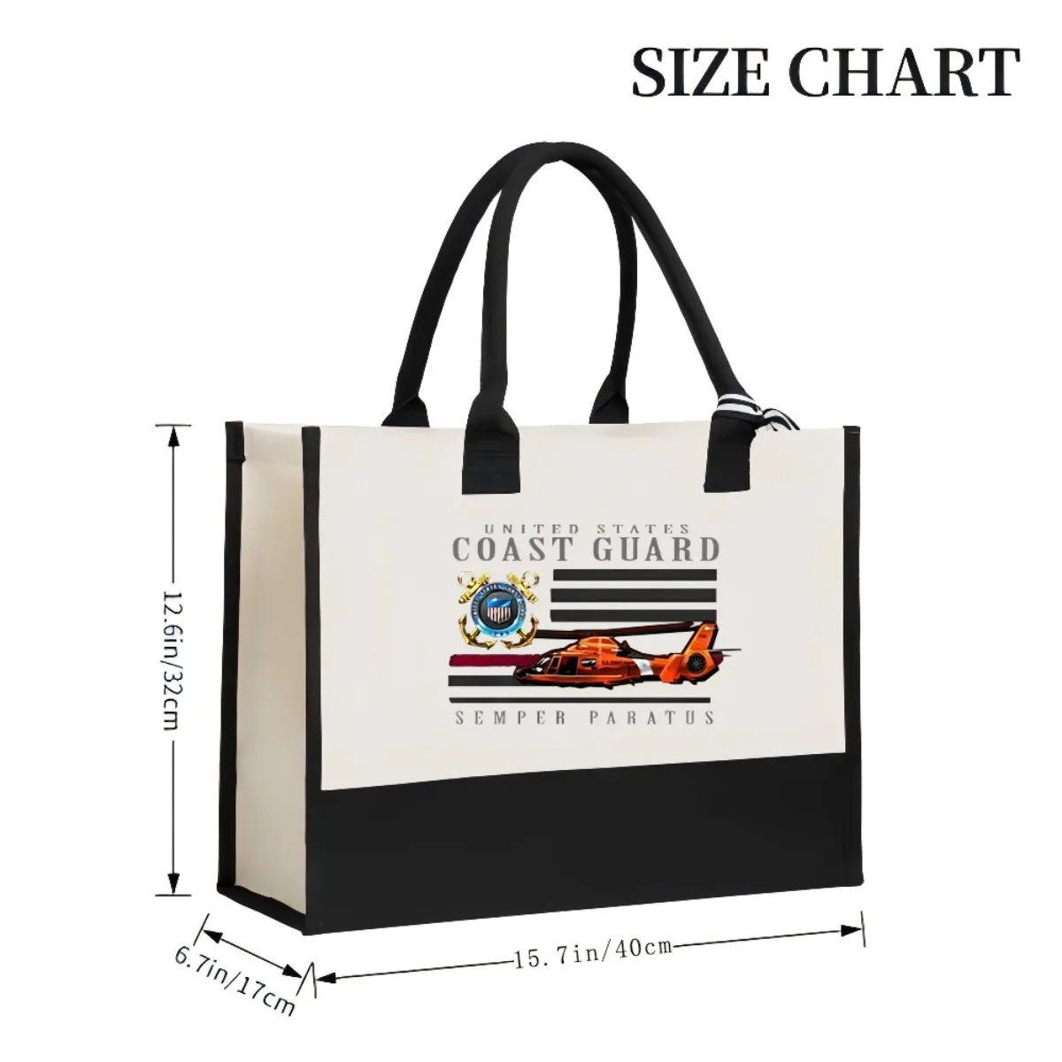 حارس السواحل 2026 جديد وصول موضة عملية واسعة حقيبة حمل قابلة لإعادة الاستخدام نمط طباعة 2 لهجة الثقيلة حقيبة كتف كبيرة ل #3