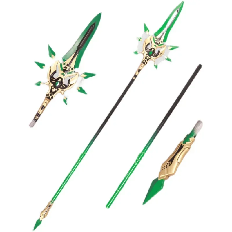 Genshin Impact Xiao Cosplay Spear Prop Primordial Jade Winged-Spear Weapons for Halloween Christmas Party Masquerade Anime Shows