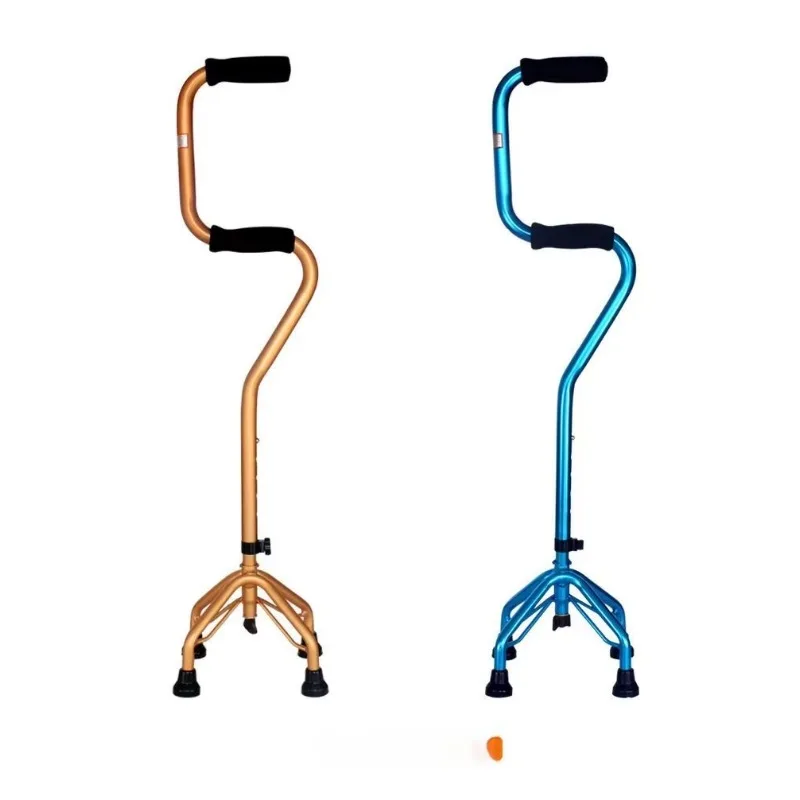 

Противоскользящая и стабильная выдвижная трость для помощи при ходьбе, четырехногие костыли для пожилых людей, реабилитационные терапевтические принадлежности
