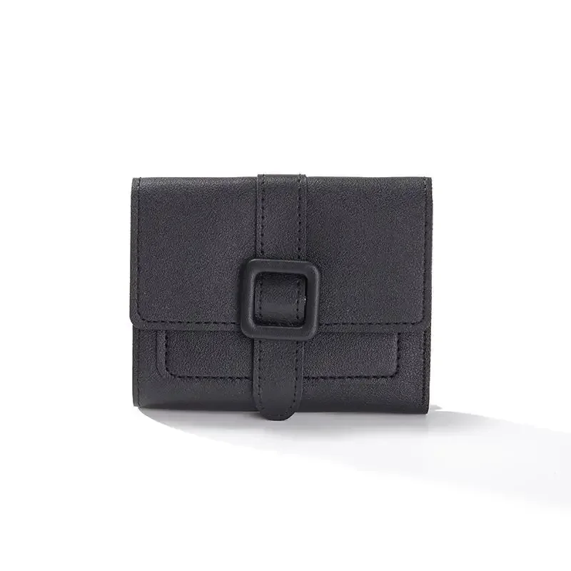 PU Leather Candy Color Small Wallets Coin Pures Ladies Card Holder Mini New Design Standard Short Purses for Women Solid Purses