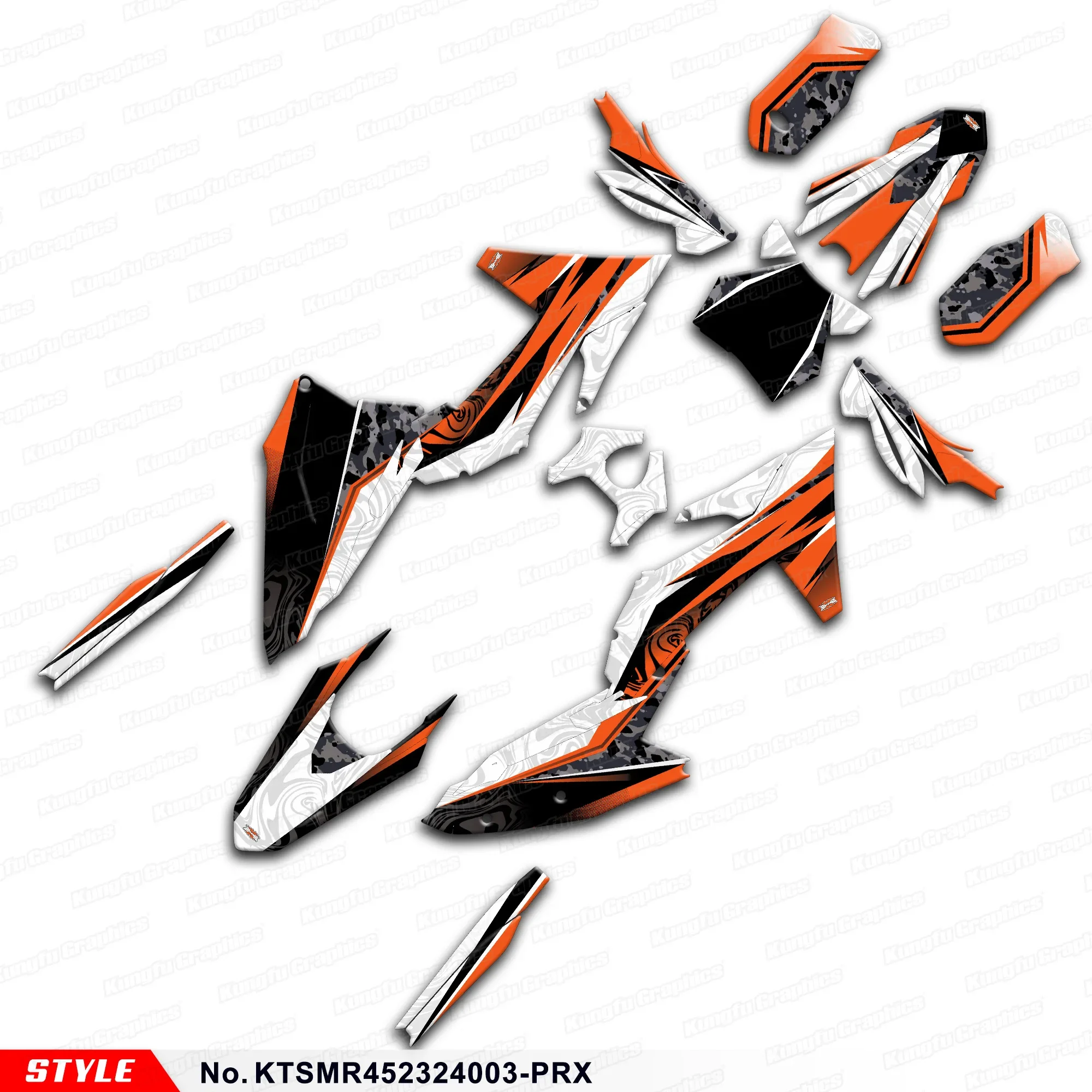 

JY RACING Custom Sticker Kit Motorcycle Graphics for KTM SMR 450 SMR450 2023 2024, Protector, KTSMR452324003-PRX