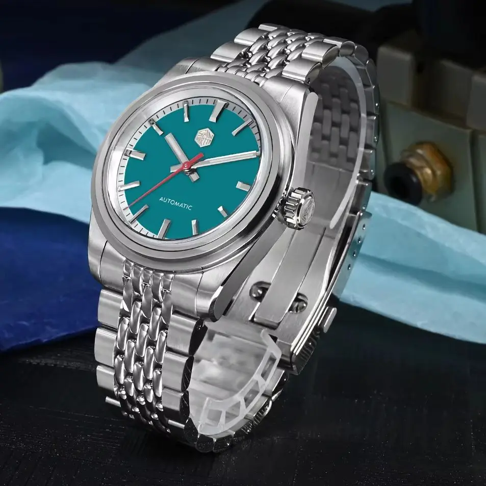 

San Martin Мужские автоматические часы 37 мм Механические наручные часы для дайвера 20 АТМ Водонепроницаемые BGW-9 Светящееся сапфировое зеркало NH35