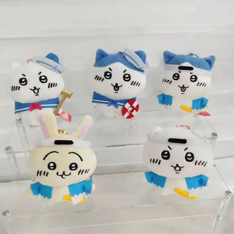 Nouveau Chiikawa mignon en peluche porte-clés poupée Kawaii Kobe marin Hachi Usaki sac à dos pendentif en peluche clé pendentif décoration cadeau