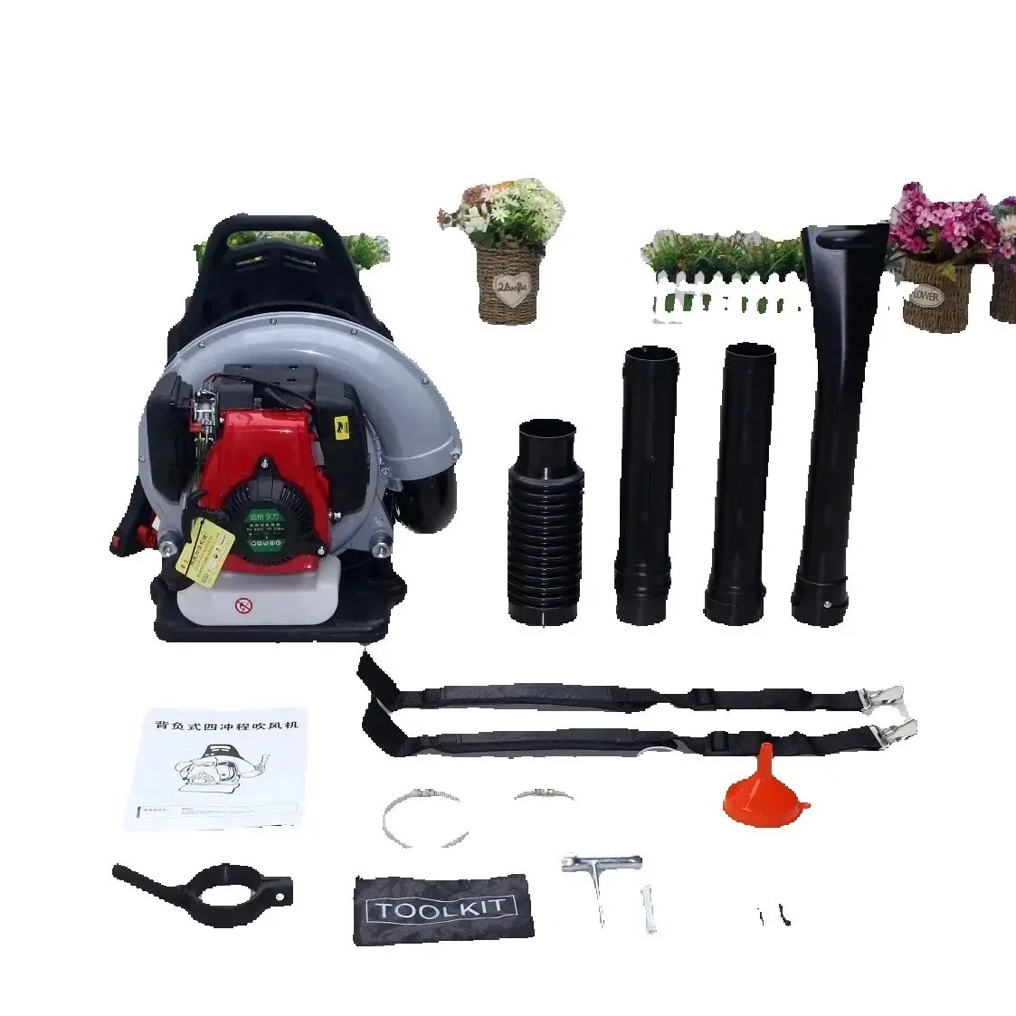 

Бензиновый воздуходув-пылесос Stanley 53.2CC, 4-тактный, ранцевый, 1.5 кВт, для уборки снега, стандартный тип 144