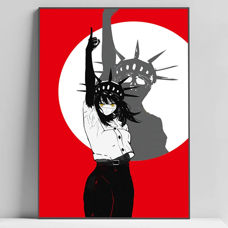 

Popular Anime Chainsaw Man Makima Poster Interior Posters for Wall Aesthetic Room Decor Decorative Paintings Art