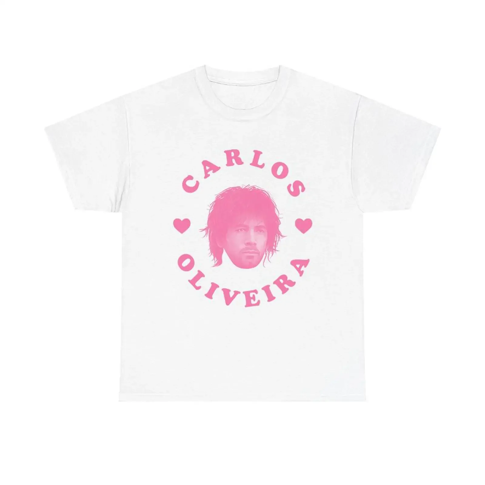 Carlos Oliveira Pink Heart T shirt RE9 SweaT vintage Washed Comfortable graphic Casual Soft Stretched homme fashion Unisex