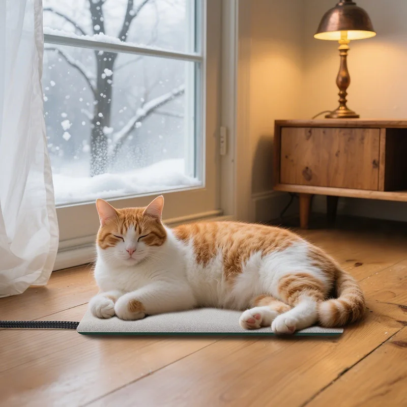 Pet Electric Blanket With Temperature Control Intelligent Dog Bed Mat Winter Warm Dog Pad For Puppy Kitty Heating Pad Cover view 3