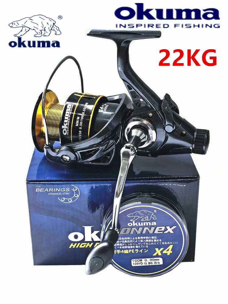 Okuma Angelrolle – rotierende Angelschnurtrommel mit Metallbecher – 22 kg maximale Angellast, geeignet für Modell 3000–8000 – Detail 6