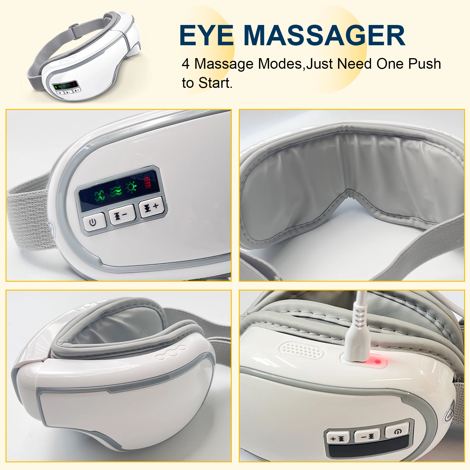 HAIZHIHUI Intelligent Steam Eye Mask Eye Protector Bluetooth connectivity relieves eye fatigue and promotes sleep